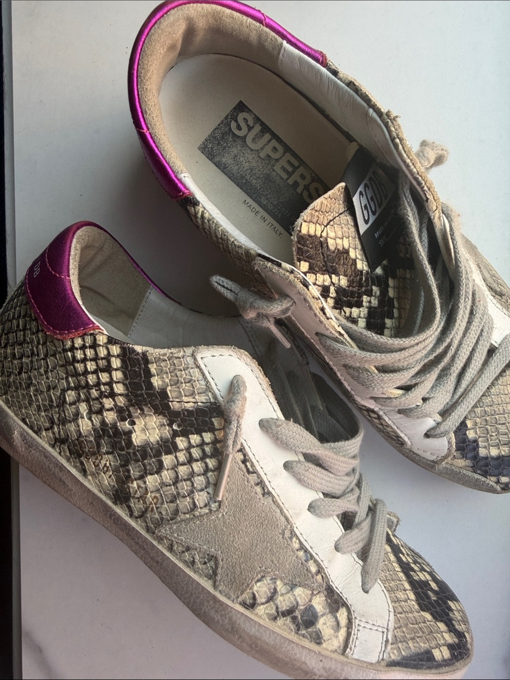 Golden Goose Snakeskin Superstar Sneaker Size 35